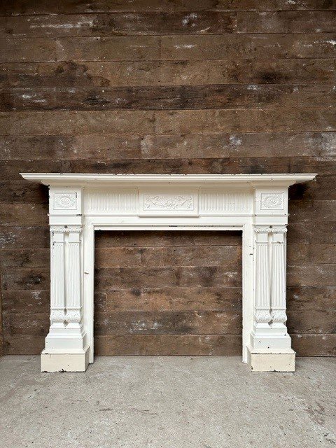 Reclaimed Grand Painted Mahogany Fire Surround