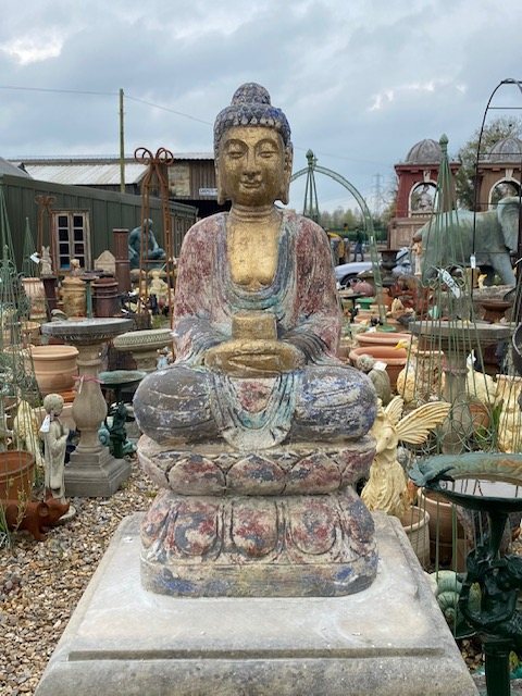 Stunning Carved Natural Stone Buddha