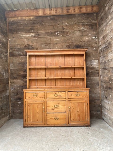 Vintage Early 20th Century Farmhouse Pine Dresser