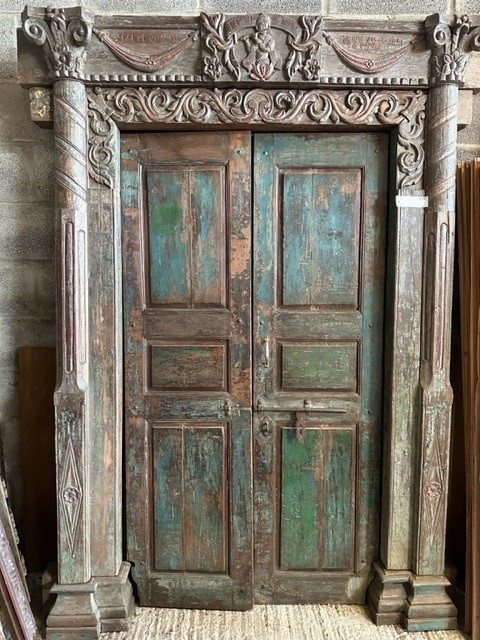 Impressive Pair of Teak Doors (Krishna)
