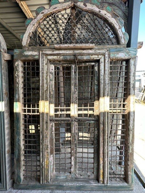 Teak Framed Iron Caged Doorway