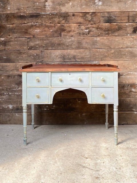 Vintage Edwardian Painted Mahogany Desk