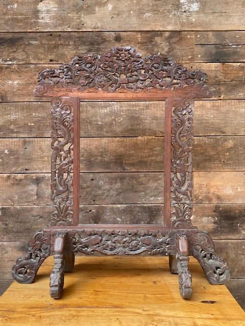 Fine Antique 19th Century Chinese Decorative Frame Screen