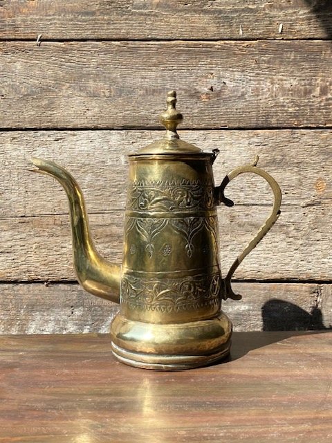 Antique Persian Brass Coffee Pot