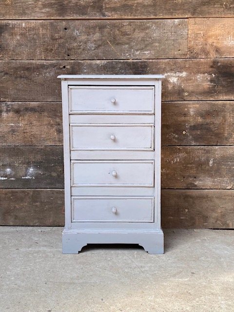 Vintage Painted Small Chest Of Drawers