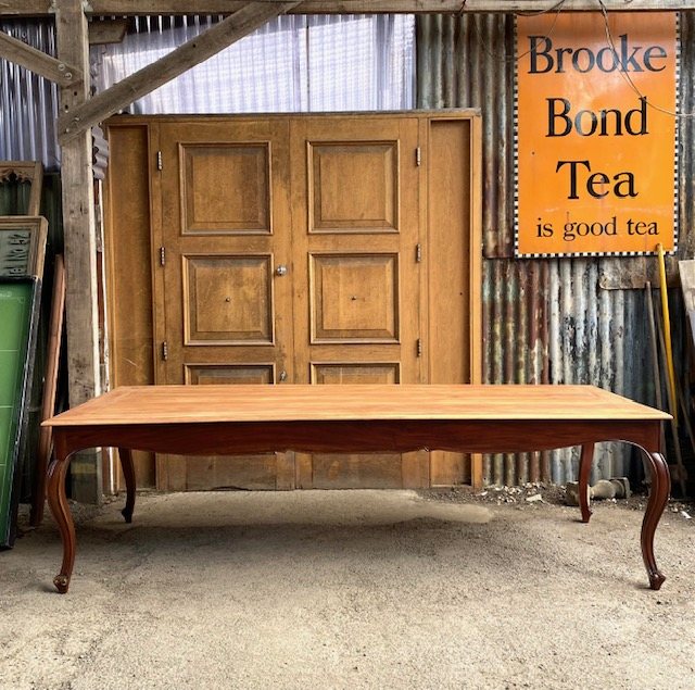 Vintage Large French Style Pine Dining Table (2.6m)