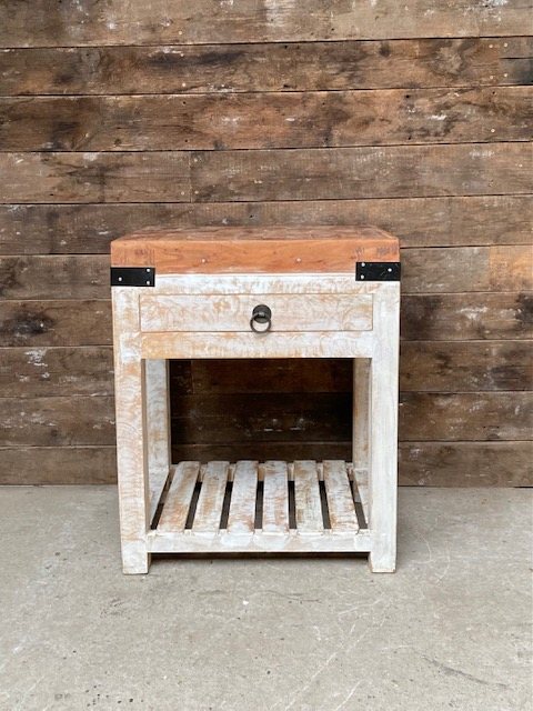 Rustic Butchers Block (Single Drawer)