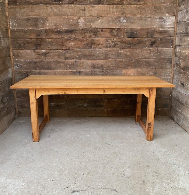 Solid Oak Topped Dining Table