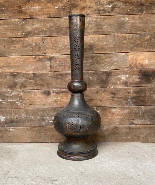 Unusual 20th Century Large Metal Vase Lamp Base