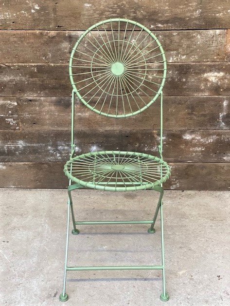 Wells Reclamation Folding Wire Garden Chairs