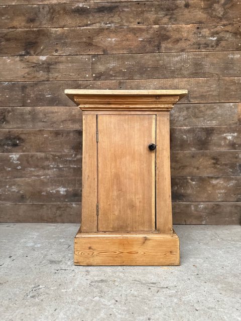 Vintage Rustic Pine Bedside Cupboard