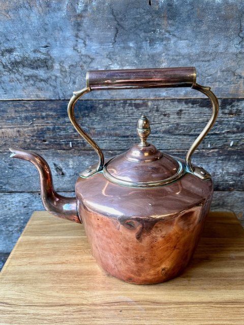 Antique 19th Century Large Copper Kettle