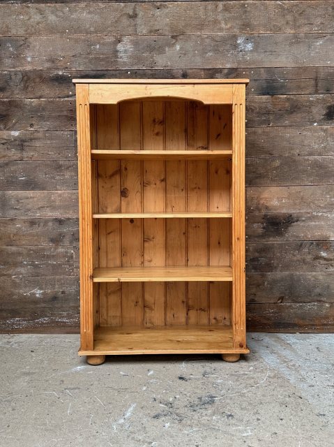 Vintage Waxed Pine Bookcase