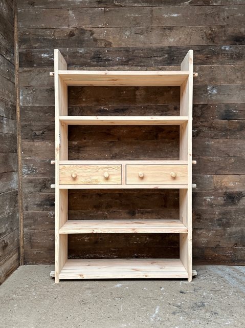 Fantastic Solid Pine Flatpack Shelving Unit