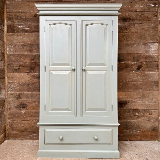 Contemporary Solid Pine Large Painted Wardrobe
