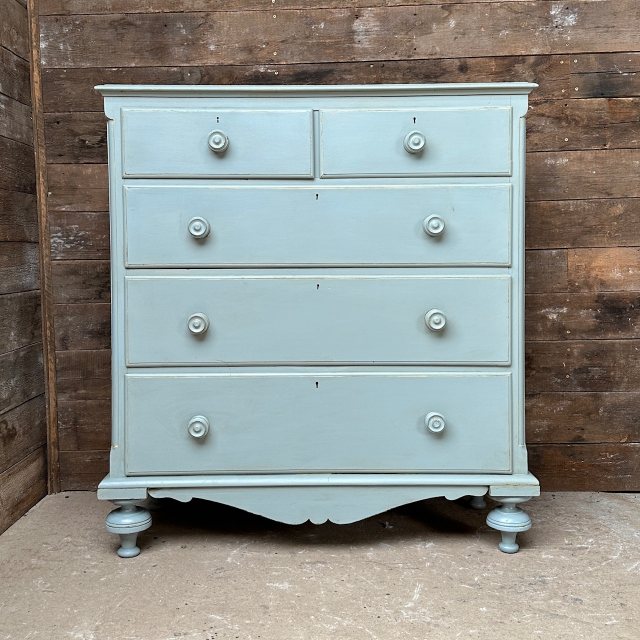 Victorian Imposing Painted Mahogany Chest Of Drawers