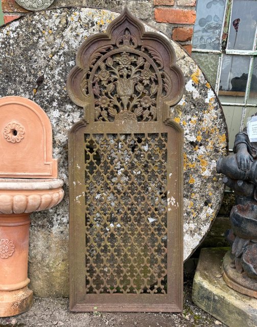 Fantastic Antique Large Lattice Cast Iron Window