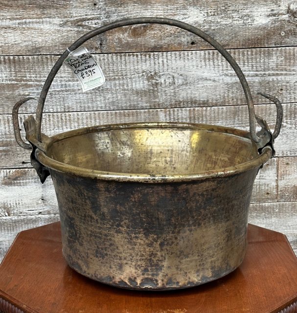 Fantastic Large Victorian Brass Copper Cauldron