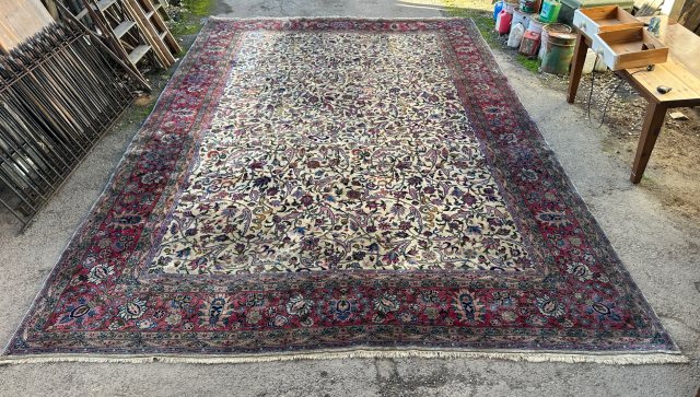 Sumptuous & Massive Red And Cream Woven Rug (5.36m x 3.6m)