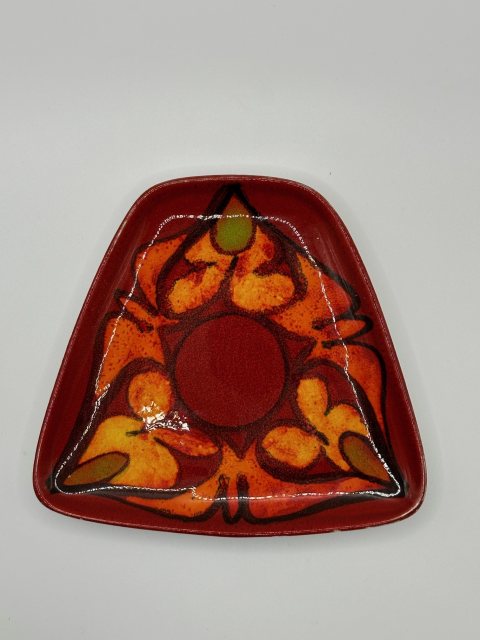 Vintage Poole Pottery Delphis Trapezoid Pin Dish