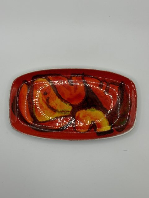 Vintage Poole Pottery Delphis Rectangular Pin Dish