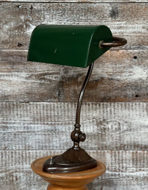 Original Art Deco Copper Frame Bankers Lamp