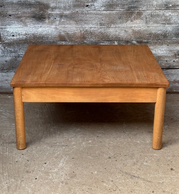 Ercol Low & Square Beech And Elm Coffee Table