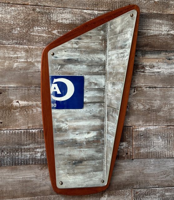 Vintage Mid Century Danish Teak Framed Mirror