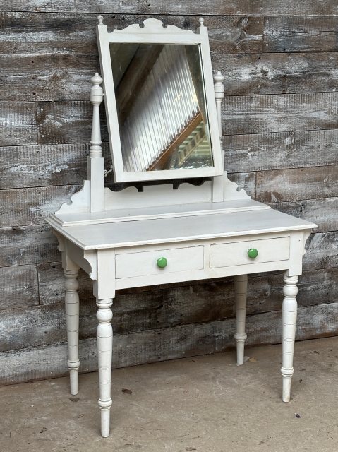 Vintage Painted Pine Dressing Table