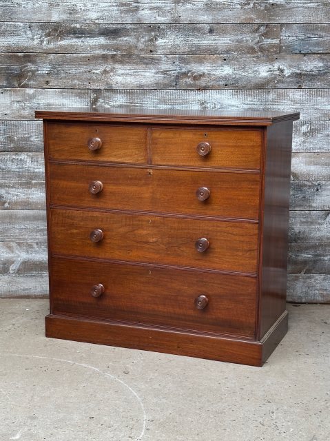 Fine Antique Late Victorian Large Mahogany Chest Of Drawers