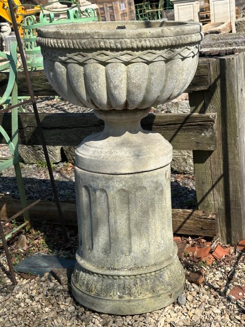 Reclaimed 1950's Quality Large Urn on Plinth