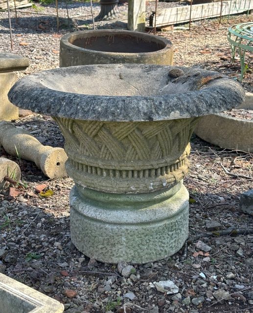 Vintage Reclaimed Large Planter On Plinth 1950's
