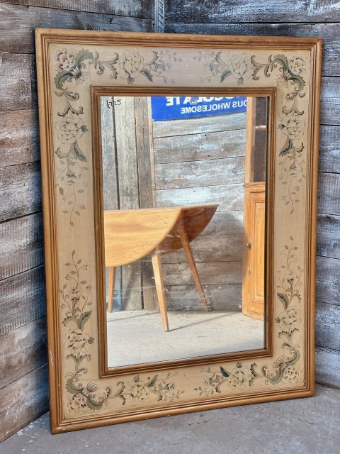 Fabulous Vintage Hand Painted & Gilt Wall Mirror