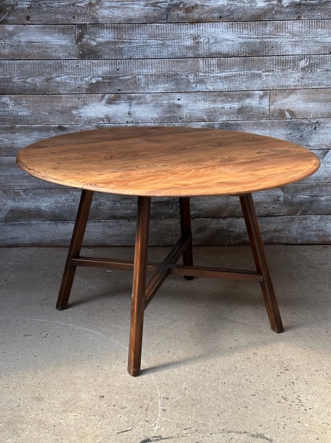 Vintage Ercol English Elm Drop Leaf Dining Table