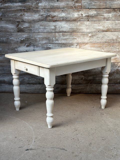 Painted Solid Pine Mid Size Dining Table