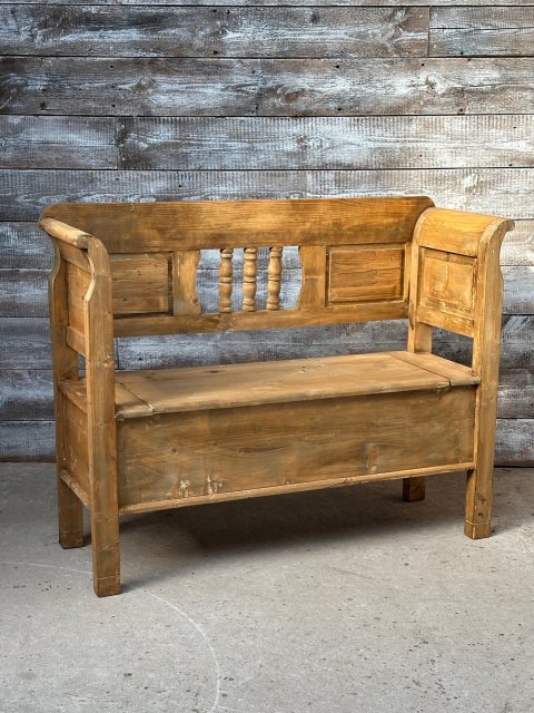 Handmade Solid Pine Hall Settle