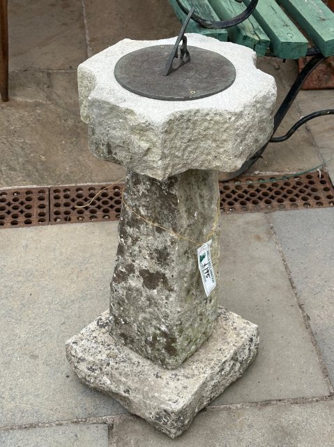 Nice Antique Weathered Stone Sundial