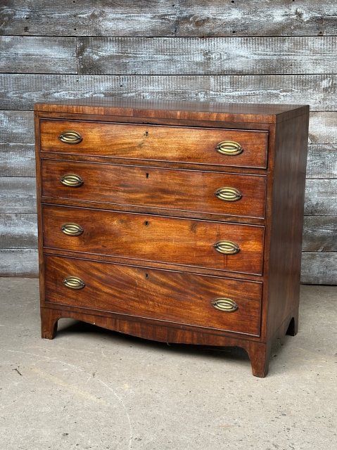 Antique Edwardian Mahogany Chest Of Drawers