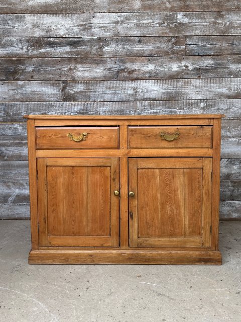 Vintage Early 20th Century Waxed Pine Cupboard