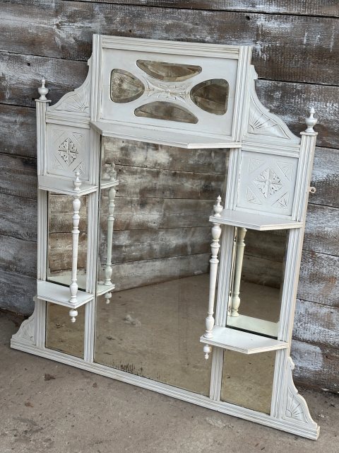 Fabulous Painted Decorative Victorian Large Mirror