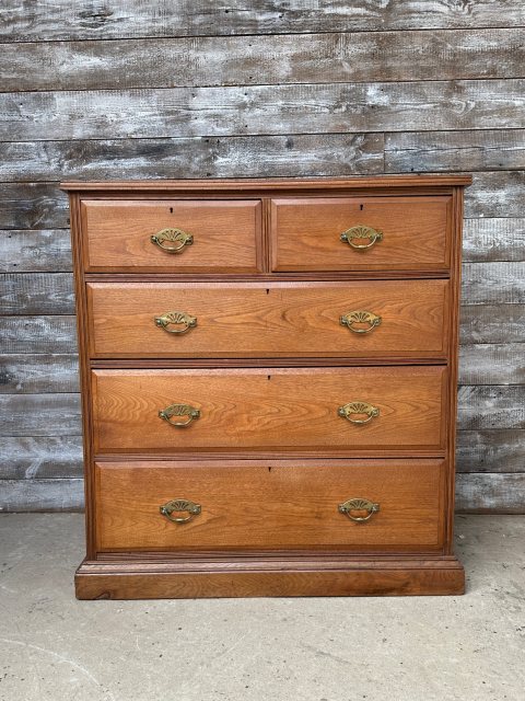 Antique Oversized Walnut Chest Of Drawers C1900