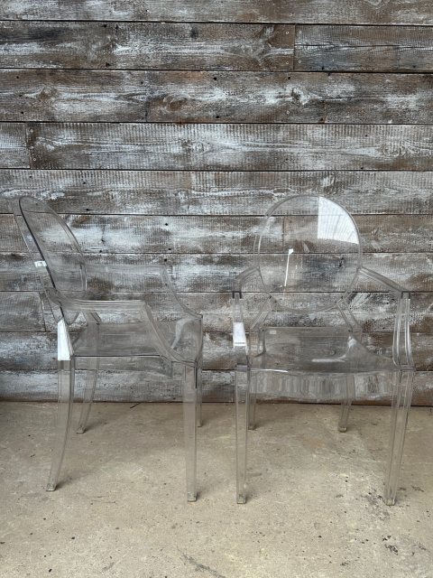 Vintage Phillip Stark Ghost Chairs By Kartell