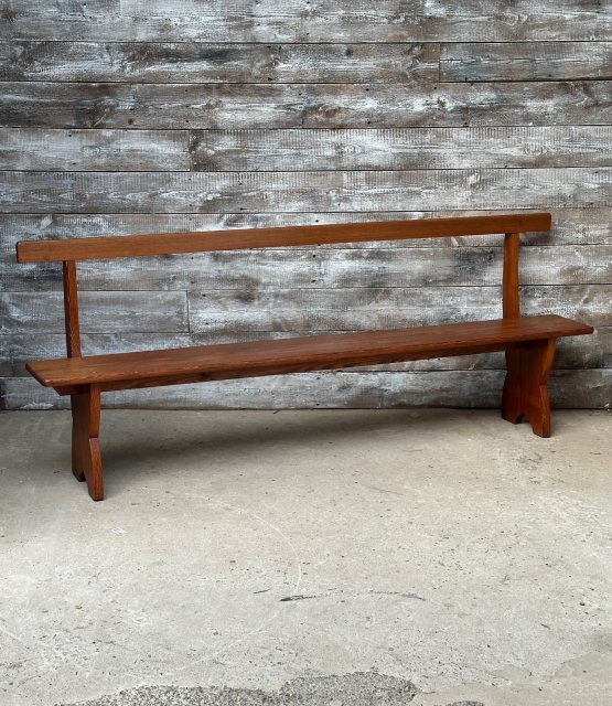 Vintage Pitch Pine Long & Narrow Bench
