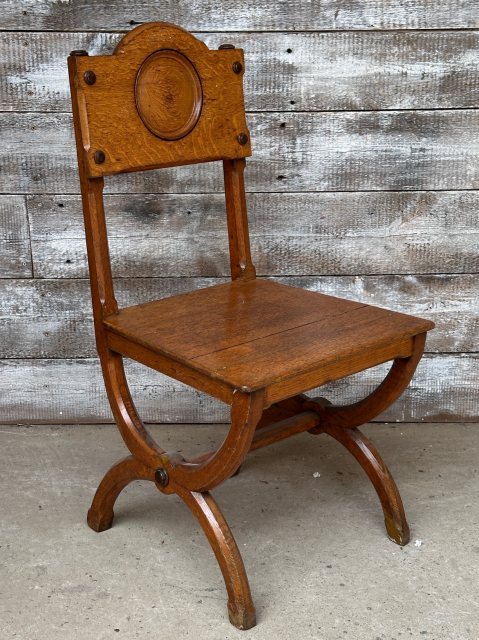 Antique Arts & Crafts English Oak Chair