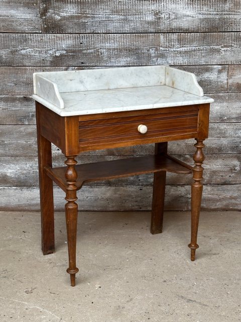 Edwardian Marble Topped Small Washstand