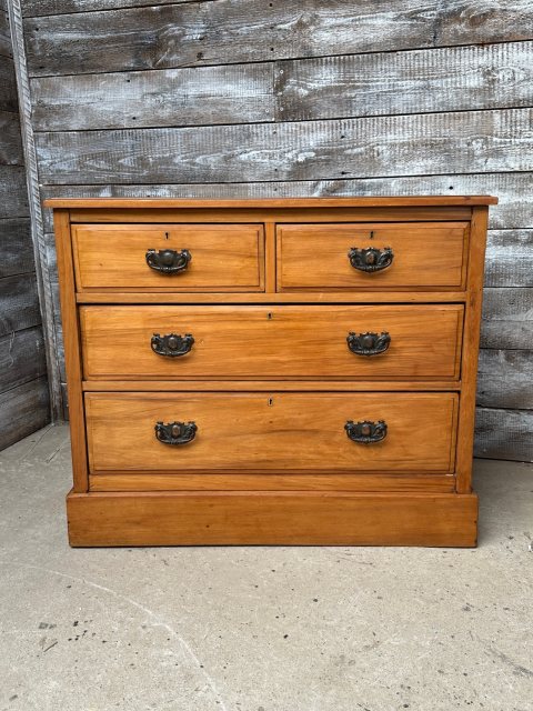Vintage Scandinavian Pine Chest of Drawers