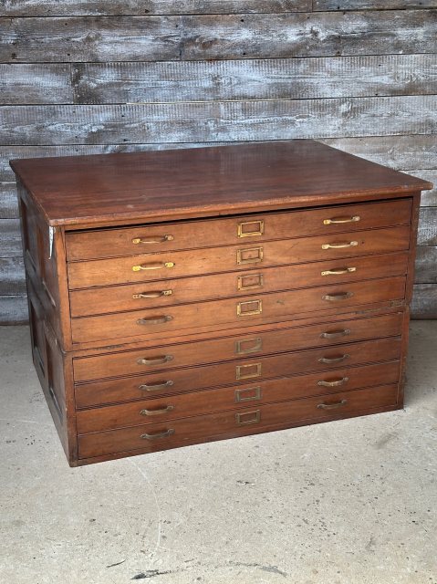 Fabulous Vintage Large Mahogany Plans Chest