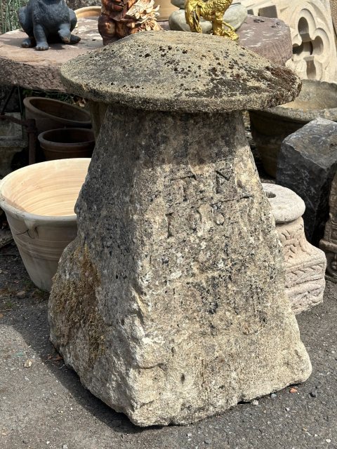 Possibly 17th Century Carved Sandstone Large Saddle Stone