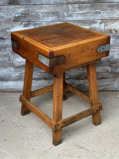 Reclaimed 1950's Maple Topped Butchers Block