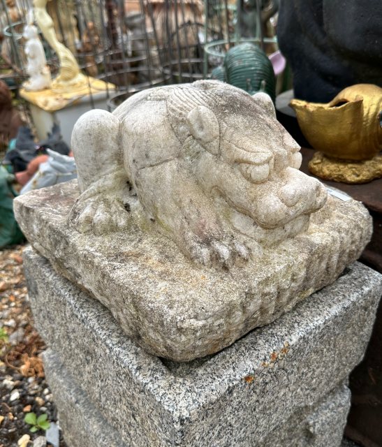 Reclaimed Carved Marble Grotesque Pillar Caps